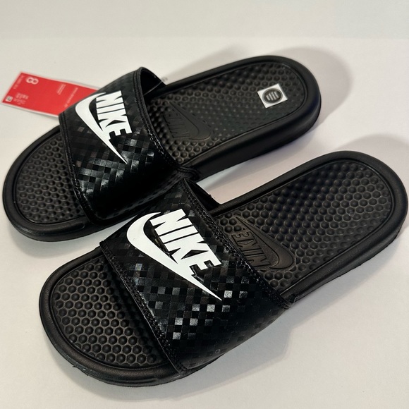 Nike Shoes - Nike Women’s Size 8 Benassi JDI Carbon Slides BRAND NEW WITH TAGS NEVER WORN